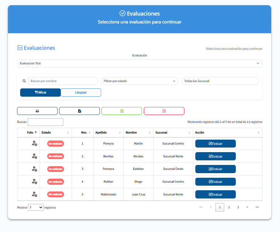 Evaluación de desempeño +Talento